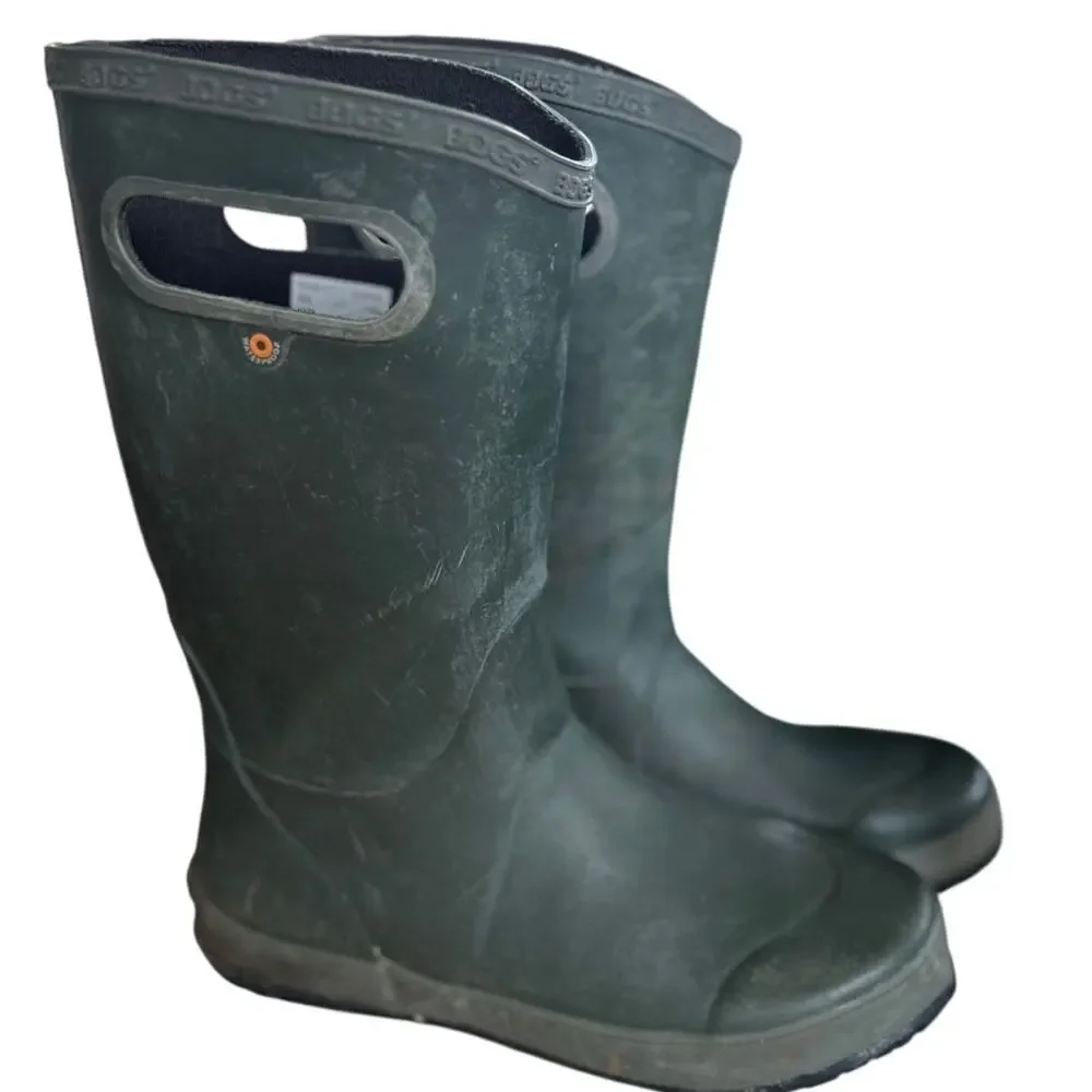 BOGS Dark Green Youth 4 Rubber Pull On Rainboot